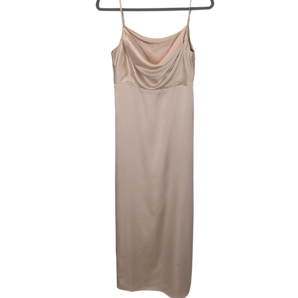 NWT RSVP Sugarlips Baltic Born XL Sydney Champagne Formal Maxi Dress Cowl Neck